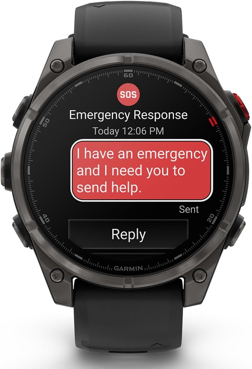 Garmin Fenix 8 Pro AMOLED Sapphire (47mm, Carbon Gray DLC Titanium) Multisport GPS Smartwatch Bundle - 1.4' Touchscreen, inReach Technology with PlayBetter Charger, Screen Protectors, Adapter & Case