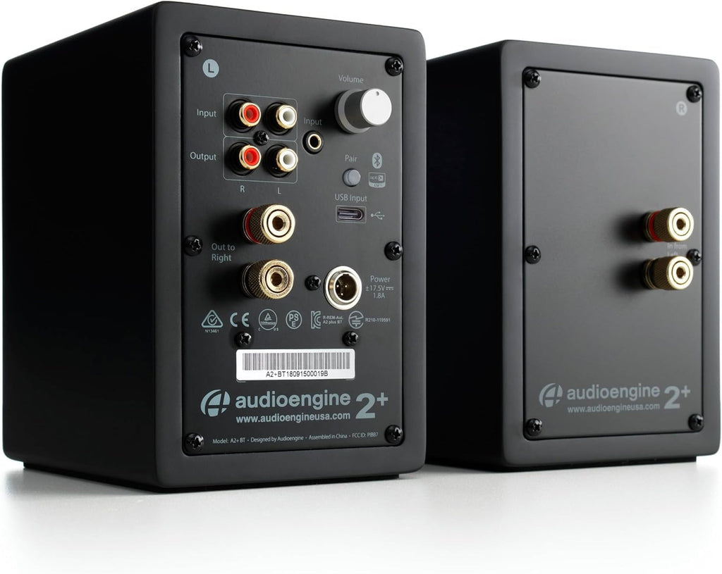 Audioengine A2+ Desktop 24 Bit Wireless Bluetooth Desktop Speakers - 60W Computer Speakers for Music and Gaming