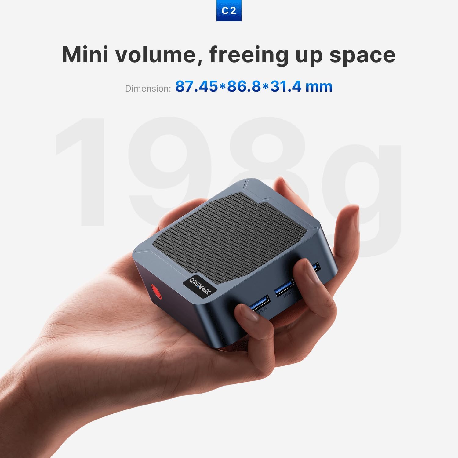 C2 Mini PC 11 Pro, Intel N95 Mini Desktop Computers 12GB LPDDR5 RAM 512GB SSD Micro PC, Dual 1000Mbps NIC LAN, HDMI 2.0, WiFi 5, BT 5.0, 4K Triple Display, Small PC for Business Home