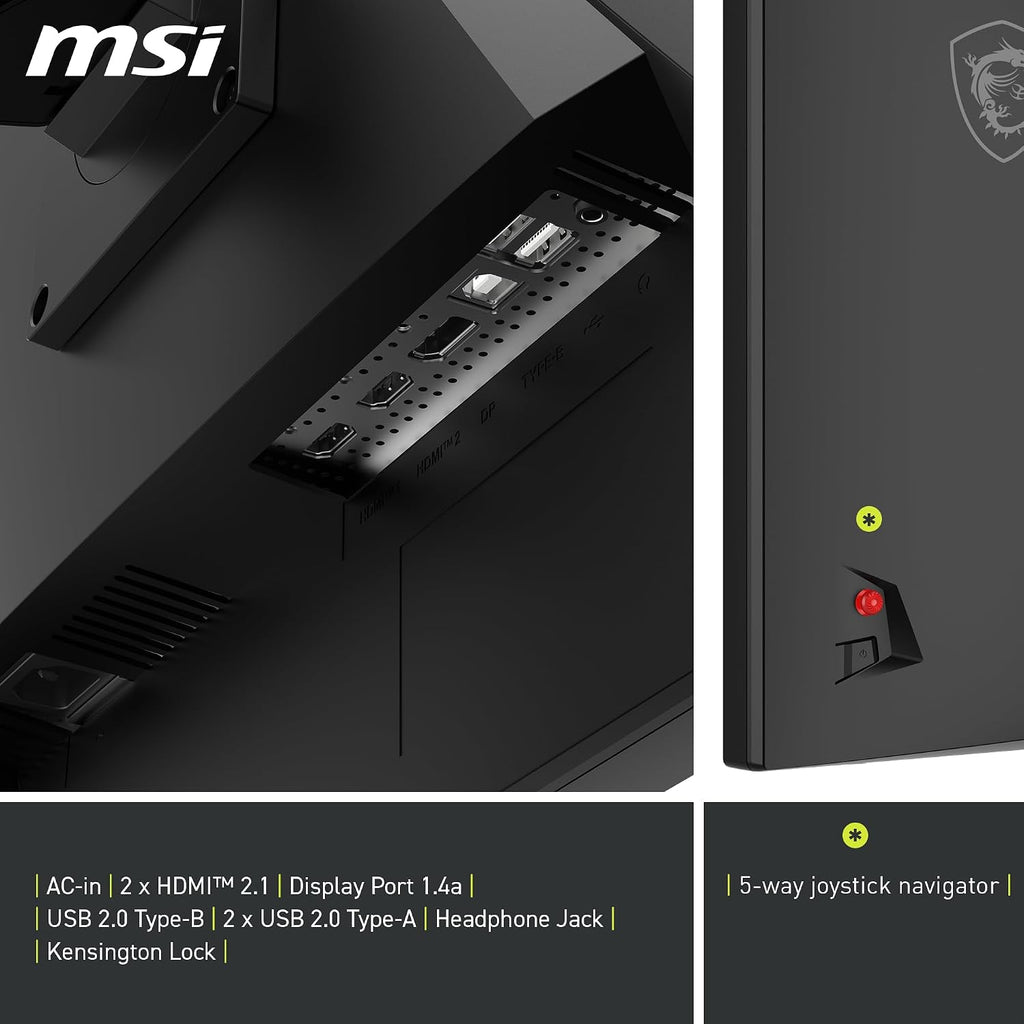 msi MAG 322URDF E16 32-inch 3840 x 2160 (UHD) Gaming Monitor, 320Hz, Adaptive-Sync, HDMI, DisplayPort, VESA Mountable, Tilt, Height Adjustable, Speaker, 0.05ms, Black