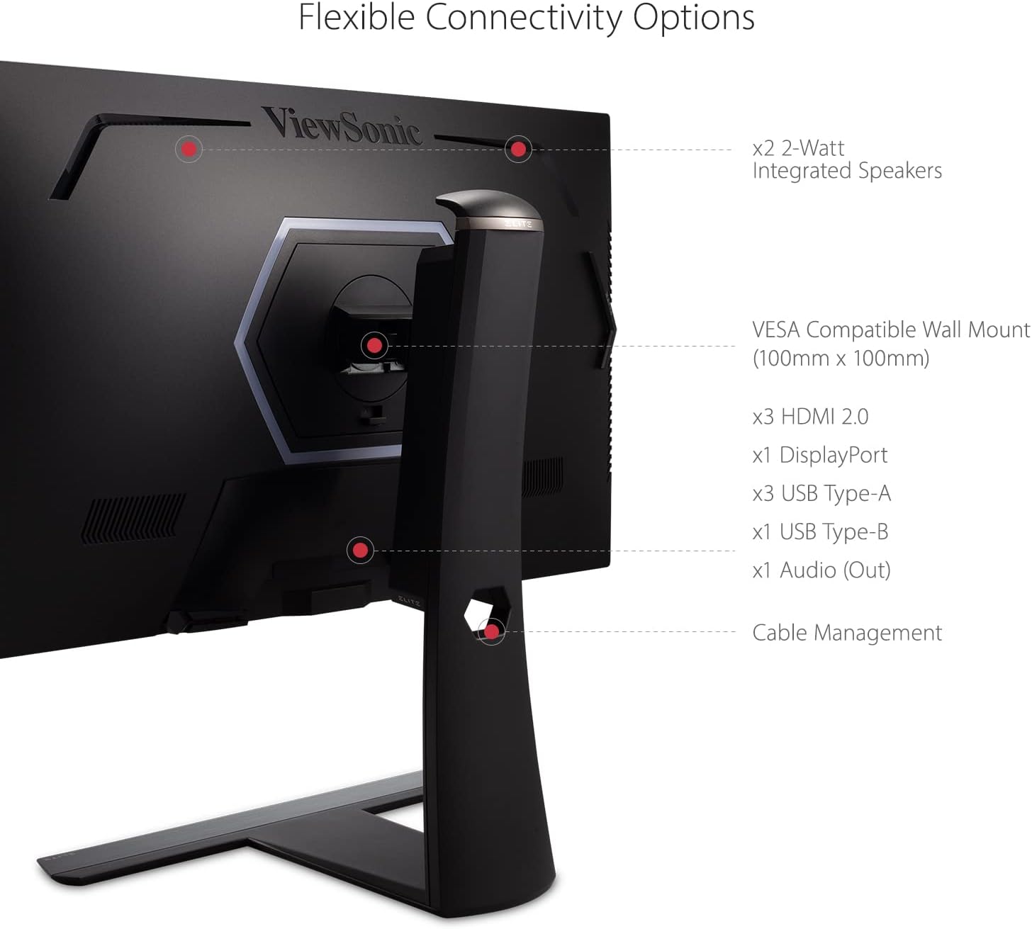 ViewSonic XG321UG 32 Inch 4K IPS 144Hz Gaming Monitor G-Sync Ultimate, Mini LED, Nvidia Reflex, HDR1400, Advanced Ergonomics, HDMI and DP
