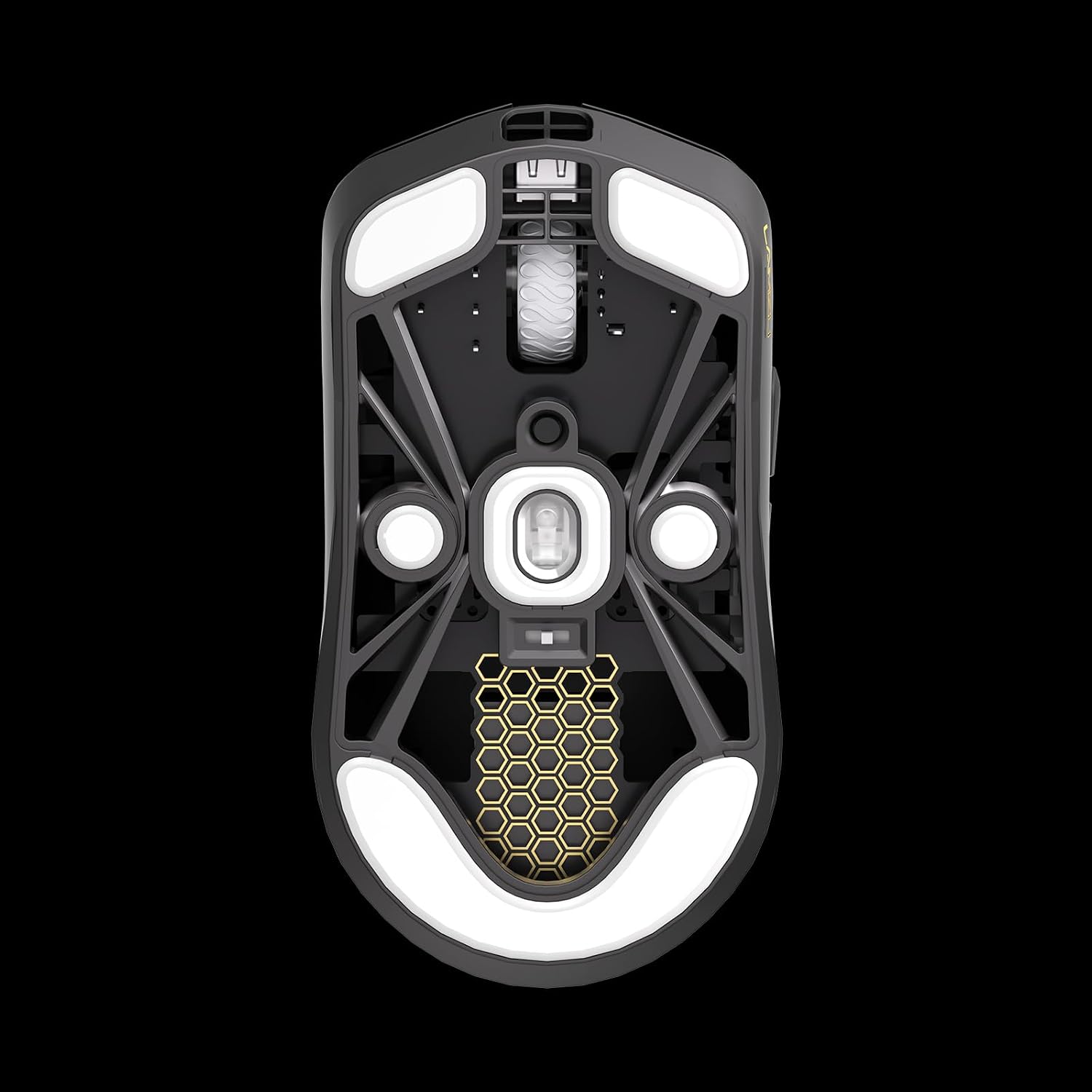 Lamzu Maya X Wireless Gaming Mouse, Ultra Lightweight 47g, Optical Switch, Maximum 30000 DPI, Symmetrical, MCU Nordic 52840, Dust-Proof Encoder, PAW3950 Sensor(Larger Maya) (Black)