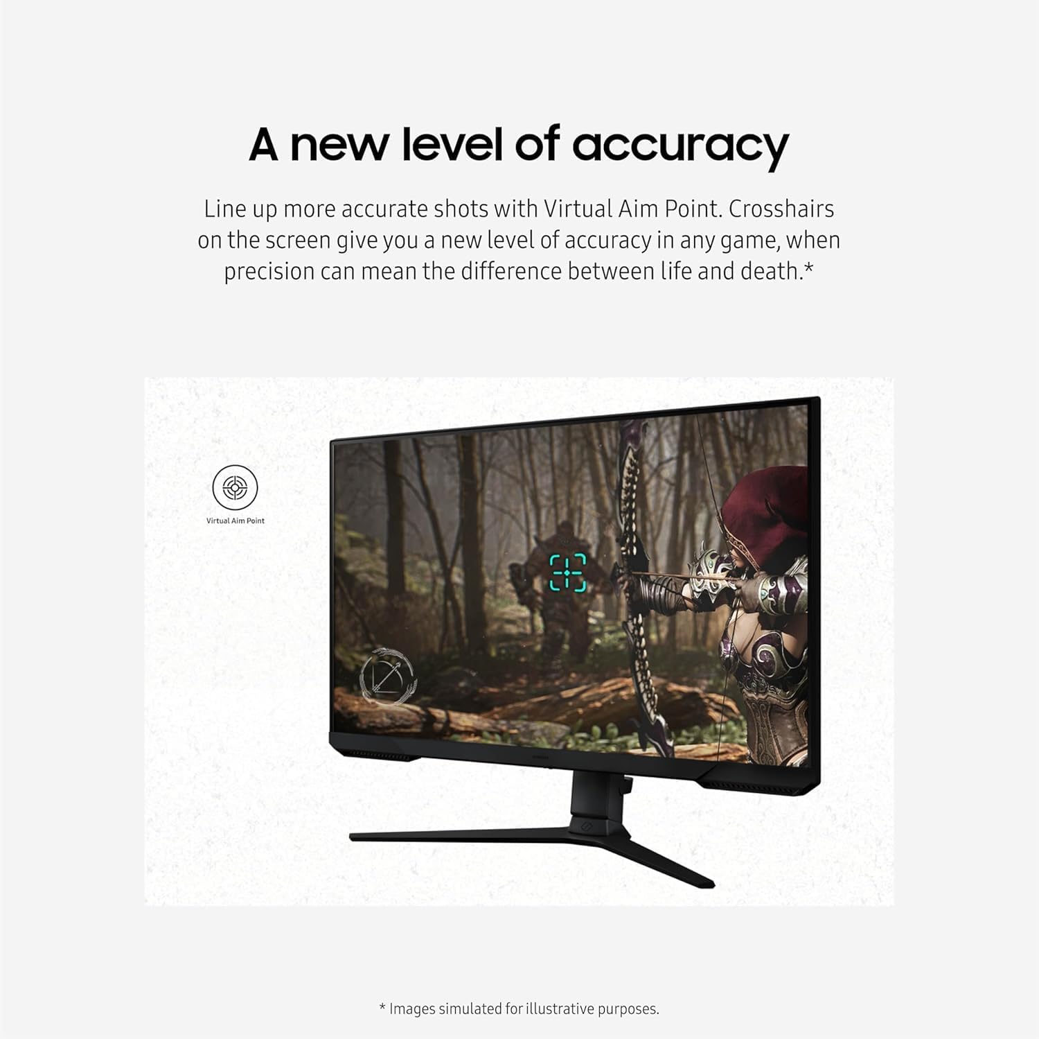 Samsung 24-Inch FHD Odyssey Gaming Monitor, 1ms, 180Hz, AMD FreeSync, Eye Saver Mode, Adjustable Stand, Black Equalizer, Virtual Aim Point, Flicker-Free, W/HDMI