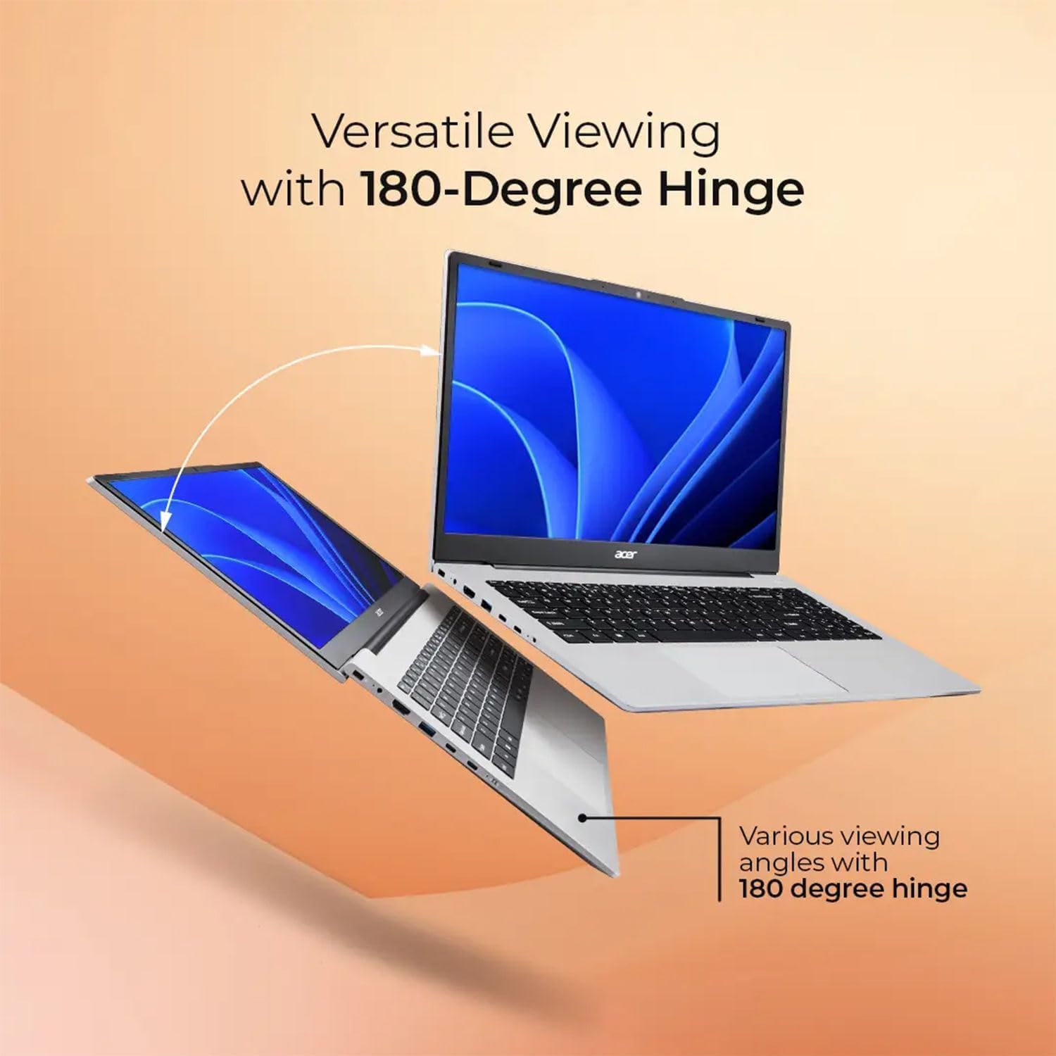 acer Aspire 3 Premium Slim Laptop Computer with Backlit Keyboard - AMD Ryzen 5 7430U CPU - 8GB RAM - 512GB SSD - 15.6' FHD Display - Fast Wi-Fi 6 - Webcam - Copilot AI Chat - Windows 11 Pro