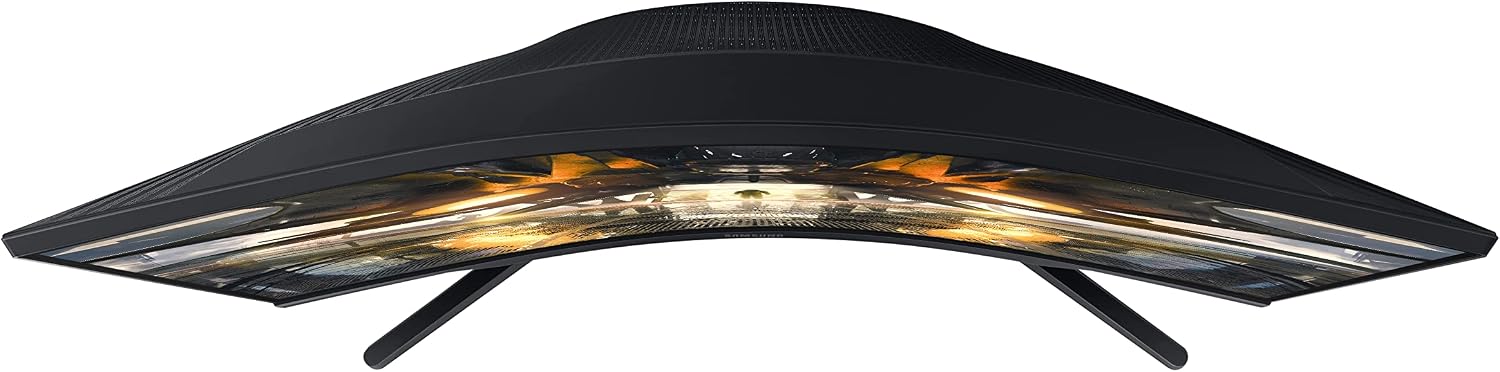 SAMSUNG 27' Odyssey G55A QHD 165Hz 1ms FreeSync Curved Gaming Monitor with HDR 10, Futuristic Design for Any Desktop (LS27AG550ENXZA)