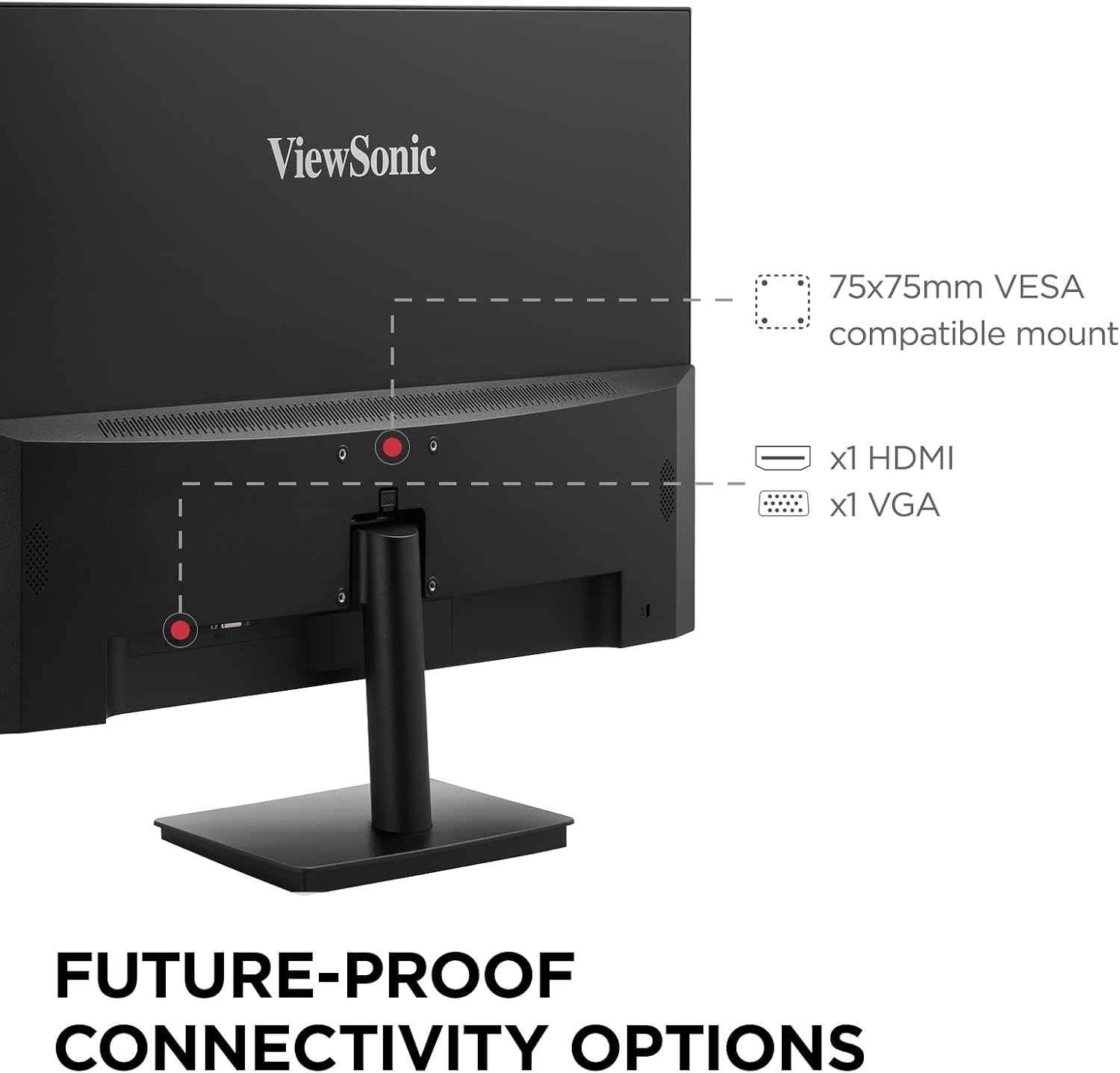 ViewSonic VS2747-H 27 Inch 1080p Monitor, IPS Display with 100Hz for Productive Home and Office Spaces, Eye Care Technology, Thin Bezels, HDMI, and VGA Inputs