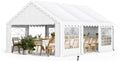 PHI VILLA 16x20 Outdoor Heavy Duty Party Tent, Large Party Canopy Wedding Event Tent with Removable Sidewalls & 3 Storage Bags for Patio Outdoor Garden Events, White