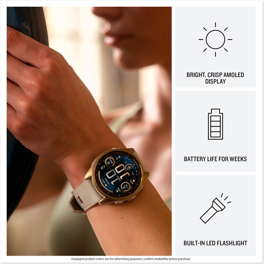 Garmin fēnix® 8 – 51 mm, AMOLED, Premium Multisport GPS Smartwatch, Long-Lasting Battery Life, Dive-Rated, Built-in LED Flashlight, Slate Gray with Black Band