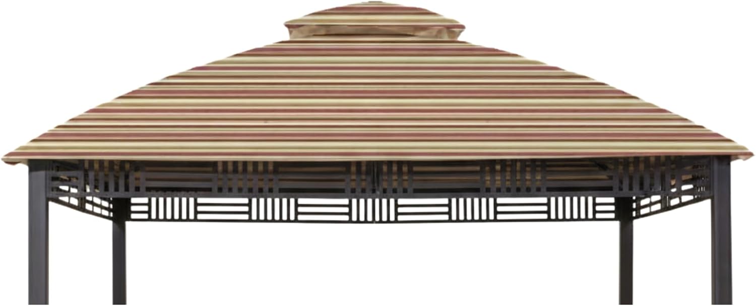 Garden Winds Durable 350 Replacement Canopy Top Compatible with Westbrook 10' x 12' Gazebo Model A101007903 - Stripe Canyon