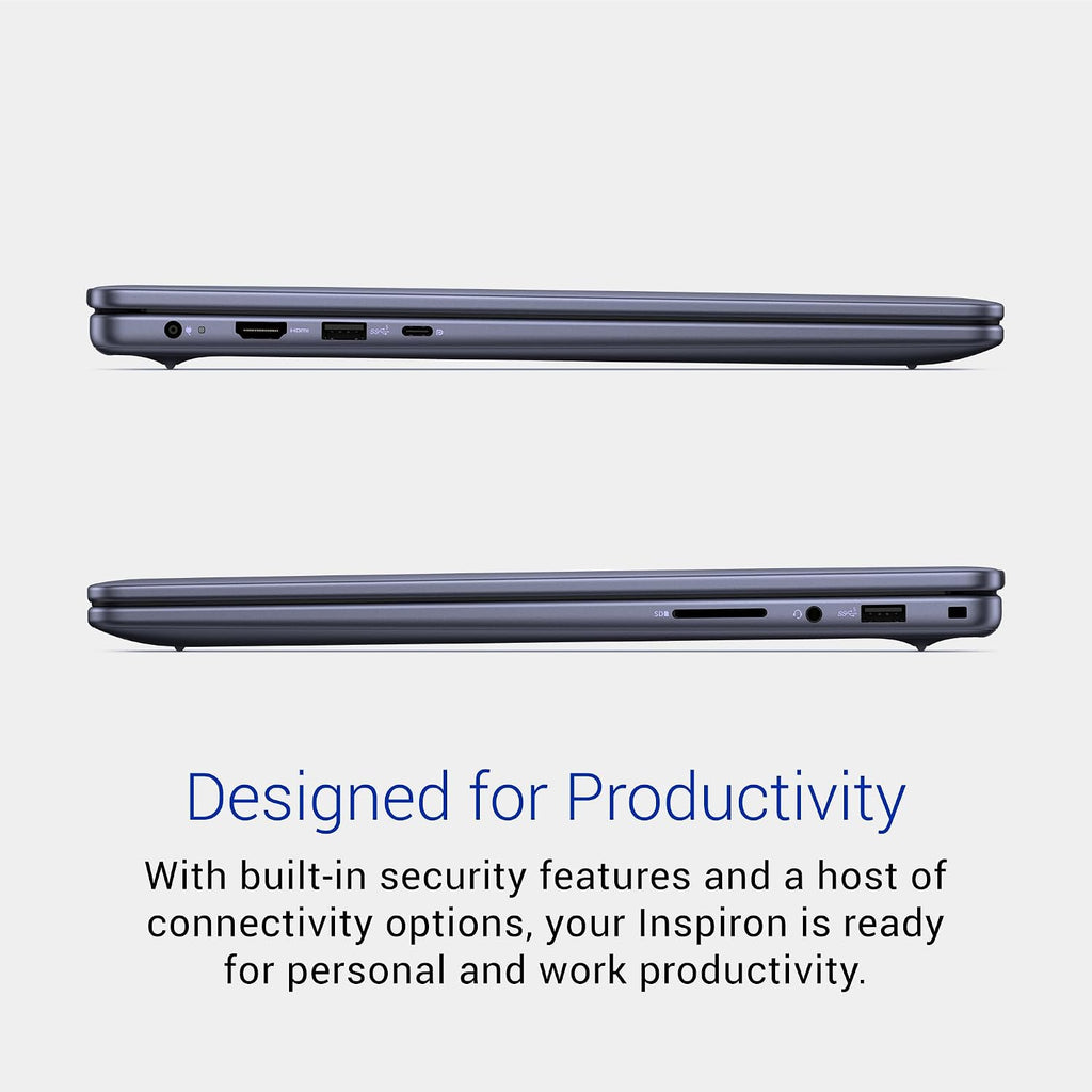 Dell Inspiron 16 5645 Laptop - 16.0 16:10 FHD+ (1920 x 1200) Display, AMD Ryzen 7-8840U, 16GB DDR5 RAM, 1TB SSD, AMD Radeon Graphics, Windows 11 Home, Onsite & Migrate Services - Midnight Blue