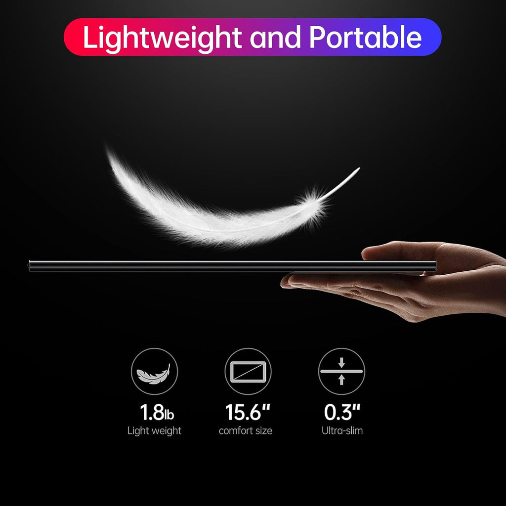 Anyuse 4K Portable Monitor 15.6' 3840x2160 UHD USB-C HDMI Laptop Monitor, 100% RGB IPS Computer Gaming Display HDR Travel Monitor w/Speakers & Smart Cover for Laptop Xbox PS5 Switch PC Phone