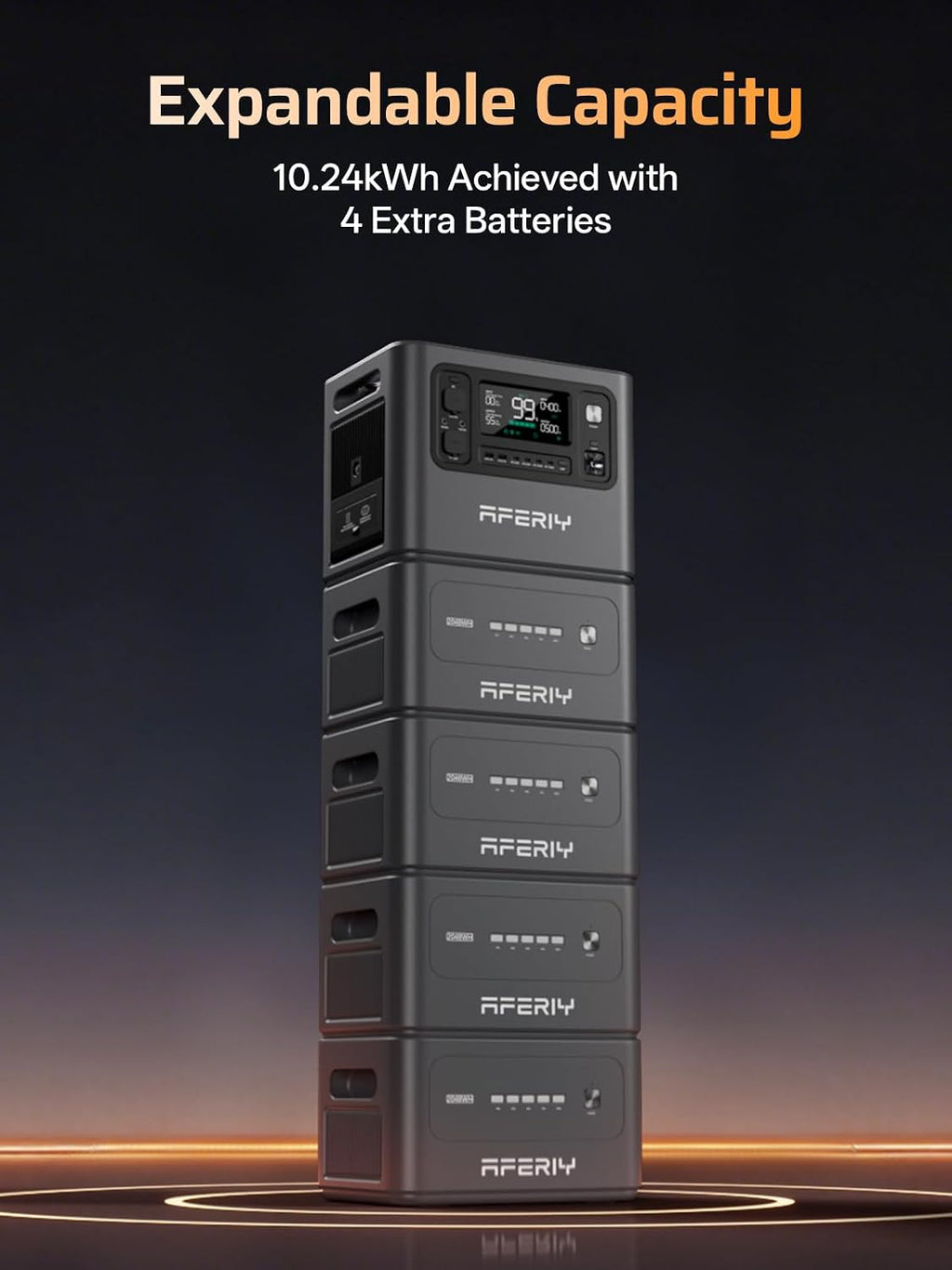 AFERIY P280 Portable Power Station 2800W (Peak 5600W),2048Wh LiFePO4 Battery,Expandable to 10kWh,0-80% Charge in 38 Min,UPS Dual Solar Input Solar Generator for Home Use,Power Outages,Camping,and RVs