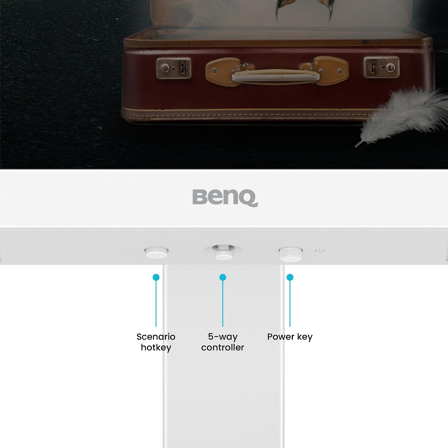 BenQ EW2790U 27' 4K 3840x2160 Premium Monitor with 95% P3 Color Coverage, Exclusive AI Contrast Technology, Built-in 5W Speakers, 1 USB Type-C, 3 HDMI Ports, Ergonomic Design, and Eye-Care Technology