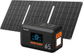 HOWEASY Solar Generator 135W(270W Peak), Portable Power Station with 30W Solar Panel,Power Bank with 110V AC Outlet for Camping, Home, Outdoor Emergency