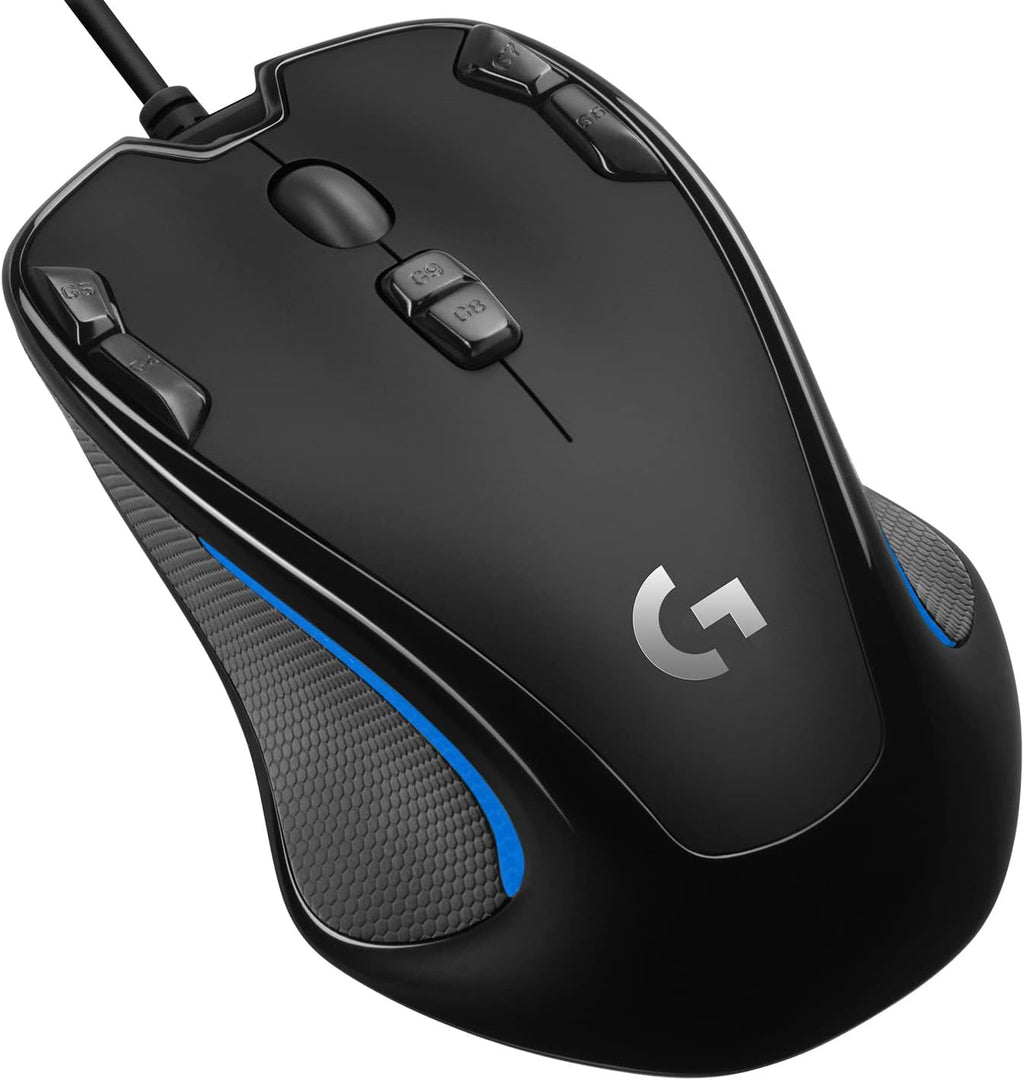 Logitech G300s Wired Gaming Mouse, 2,5K Sensor, 2,500 DPI, RGB, Lightweight, 9 Programmable Controls, On-Board Memory, Compatible with PC/Mac - Black