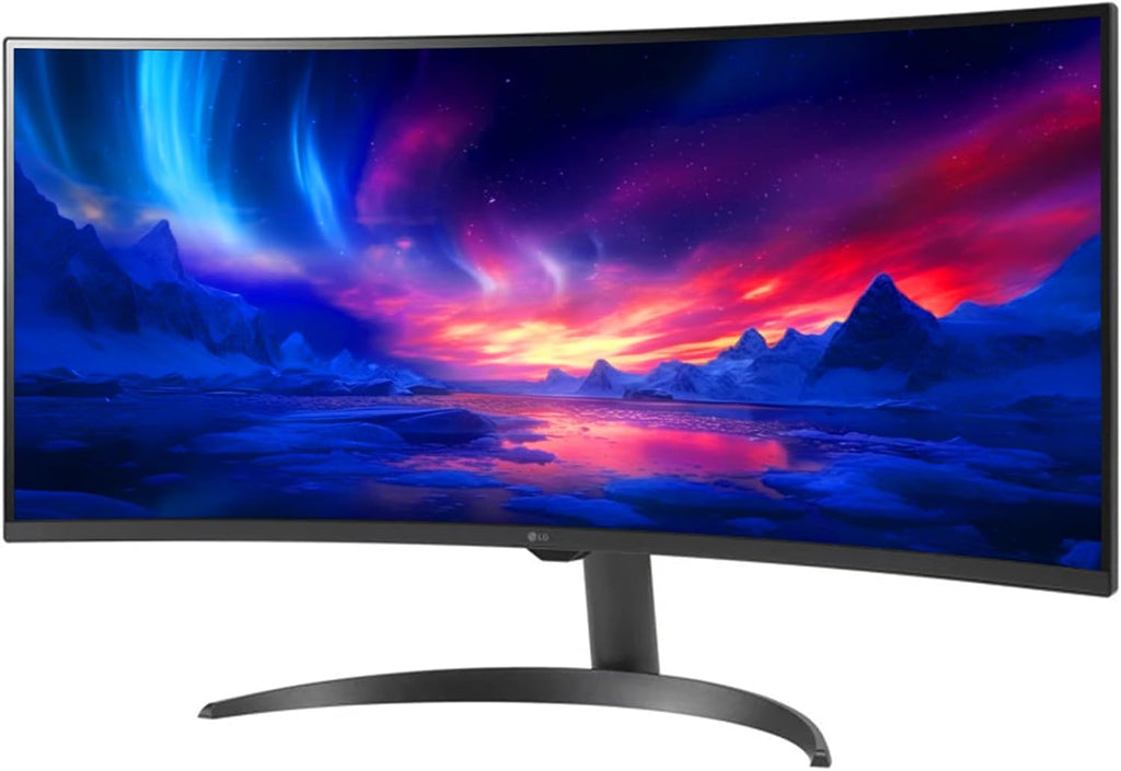 LG 34 Inch WQHD (3440x1440) Curved Smart Monitor, 100Hz, 5ms, HDR10, webOS 23, Screen Share, Built-in Speakers, AirPlay 2, Flicker Free, Includes Wireless Screen Mirroring, HDMI, USB-A,Black
