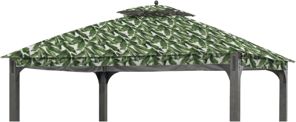 Garden Winds Durable 350 Replacement Canopy Top Compatible with Shadow Creek 10' x 12' Gazebo Model L-GZ1140PST - Palm