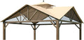 Garden Winds Reinforced Replacement Canopy Top Cover Compatible with The TPGAZ2307, TPGAZ2307A/B/D Style Selections Pitched Roof 10' x 10' Gazebo - Classic Sand, Riplock 350