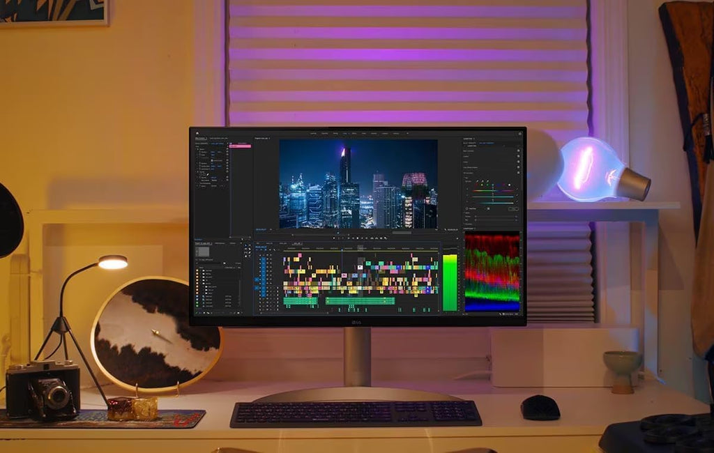 LG 27-inch Computer Monitor UHD (3840 x 2160), USB Type-C, HDR 400, DCI-P3 95%, Built-in Speaker, 60Hz, 5ms, HDMI, DisplayPort, AMD FreeSync, Tilt/Height/Pivot Adjustable Stand, White Monitor