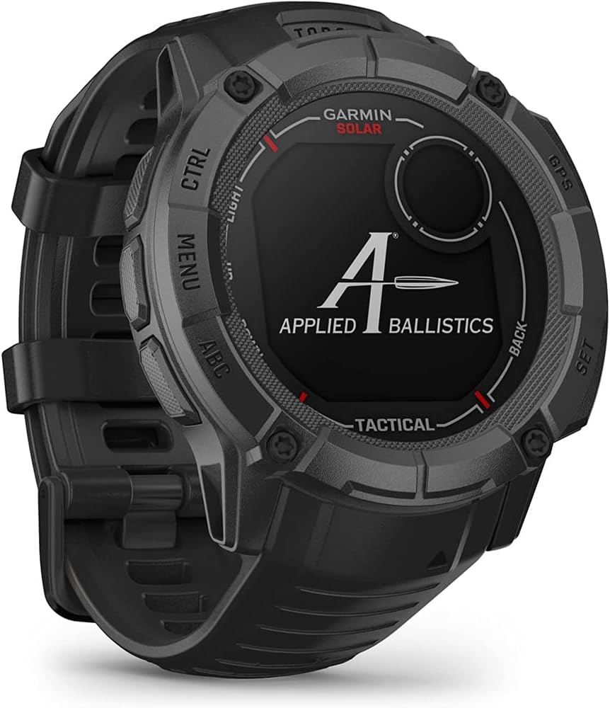 Garmin Instinct 2X Solar - Tactical Edition, Solar Charging, Rugged GPS Smartwatch, Built-in Flashlight, Ballistics Calculator, Black 010-02805-13 Bundle with 2 YR CPS Enhanced Protection Pack
