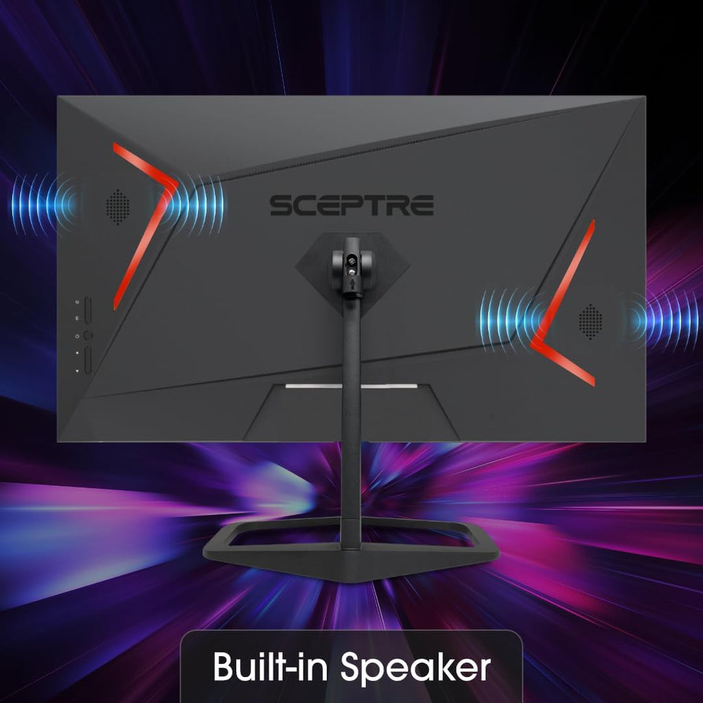 Sceptre NEW 25-inch 1ms Gaming LED Monitor HDMI DP (DisplayPort) up to 240Hz Build-in Speakers, Machine Black 2025 (E255B Series)