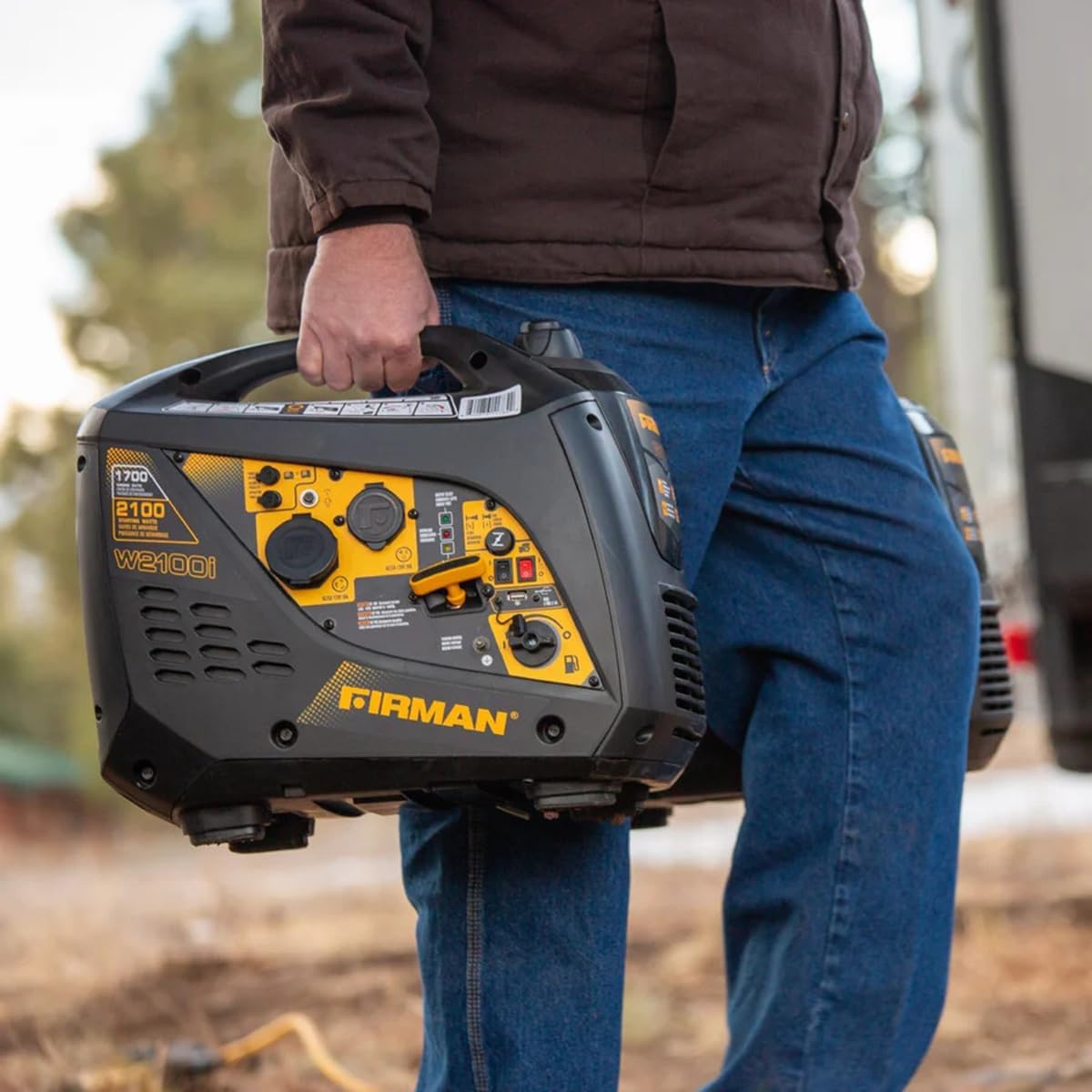Firman W01784 Portable Generator with Built-in Parallel Kit - 2100/1700W