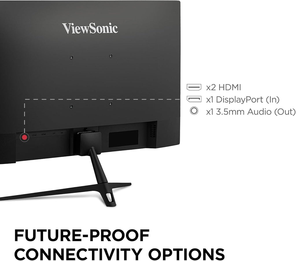 ViewSonic VX2428A 24 Inch 1080p Gaming Monitor, IPS Display with 180Hz and 0.5ms for Fast Gameplay, FreeSync and Eye Care Technology for Smooth Visuals, HDMI, and DisplayPort Inputs