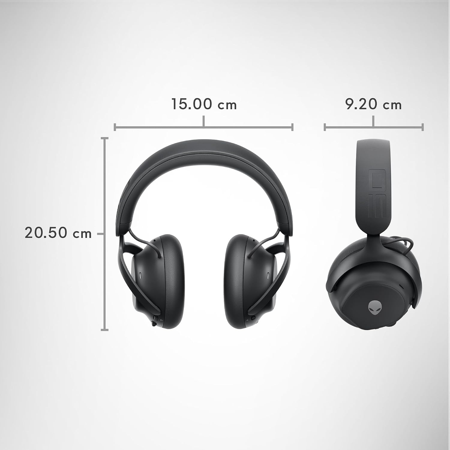 Alienware Pro Wireless Gaming Headset - Wired/Wireless, Bluetooth 5.3, 15 Minute Fast Charging, Audio Output 20 Hz, Battery Talk Time (ANC on) Up to 24 Hrs (Bluetooth), Dark Side of The Moon