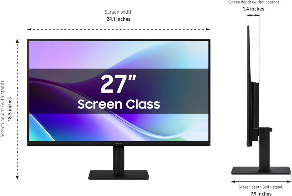 Samsung 27' S3 (S32GF) FHD High Resolution 120Hz Monitor with IPS Panel, Flicker Free, Eye Saver Mode, LS27F320GANXZA, 2025