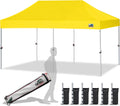 Eurmax USA 10x20ft Pop Up Canopy, Commercial Instant Tent for Outdoor Events, Patented No-Tip Rolling Storage Bag with 6 Sandbags,UV & Water Resistant,Heavy Duty Portable Shelter Gazebo,Yellow