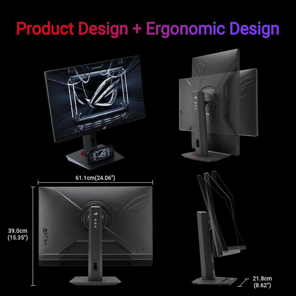 ASUS ROG Strix 27' Curved 280Hz 1ms USB-C Gaming Monitor | 2560x1440 QHD Fast VA Panel, FreeSync Premium, AI Gaming, Tripod Socket, HDR 400, ELMB Sync, DisplayWidget Center