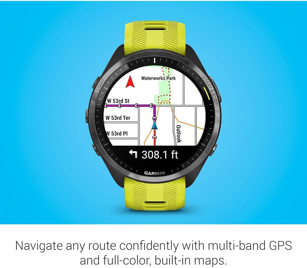 Garmin 010-02809-02 Forerunner 965 Running Smartwatch Amp Yellow and Black | Official USA Partner Model | Bundle with Deco Essentials Exclusive 26 Month CPS Enhanced Protection Pack
