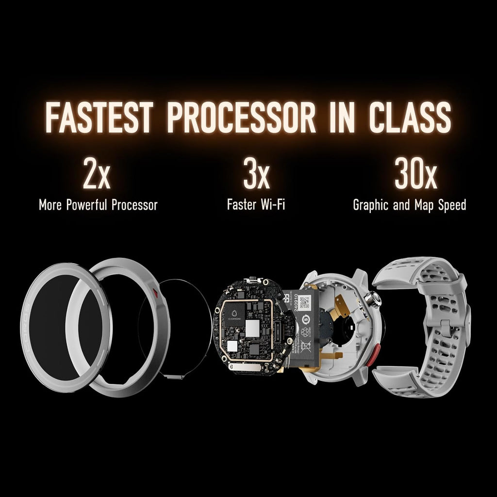COROS PACE Pro GPS Sport Watch, 1.3-inch AMOLED Touchscreen, Fastest in Class Processor Running Watch, 20 Days Battery Life, Navigation with Global Offline Maps, Sleep Tracking, Running - Blue