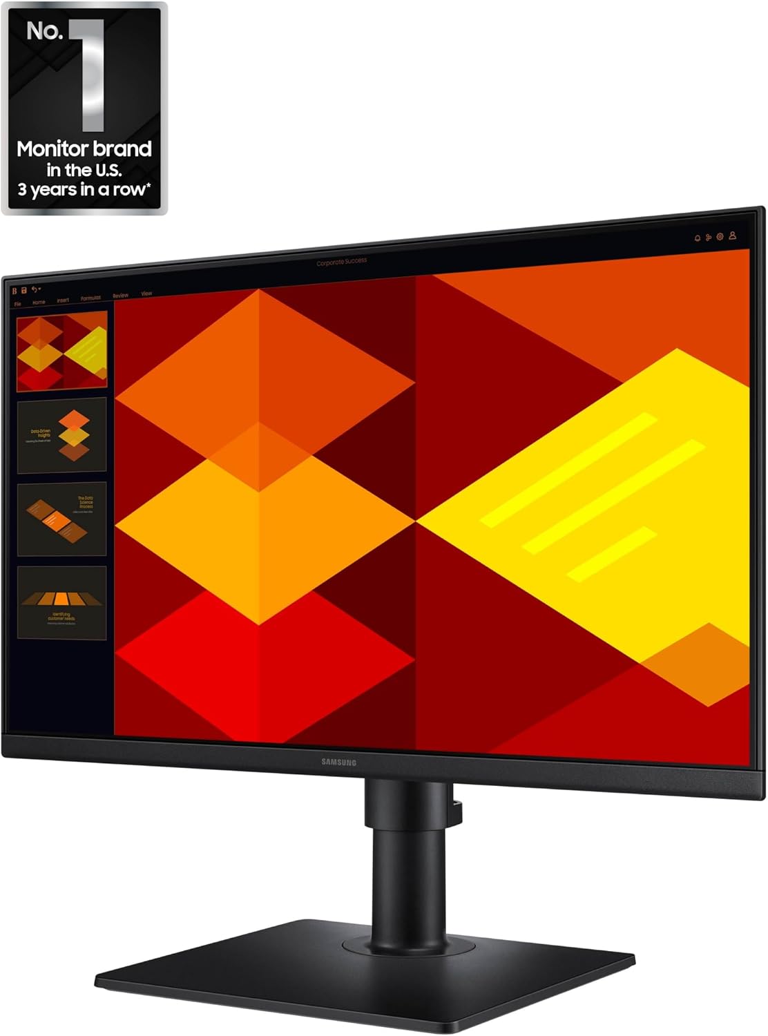 Samsung 22' (S40GD) Borderless Business Monitor with IPS Panel, 100Hz Refresh Rate, Eye Saver Mode, Ergonomic Design, Game Picture Mode, LS22D402GANXGO