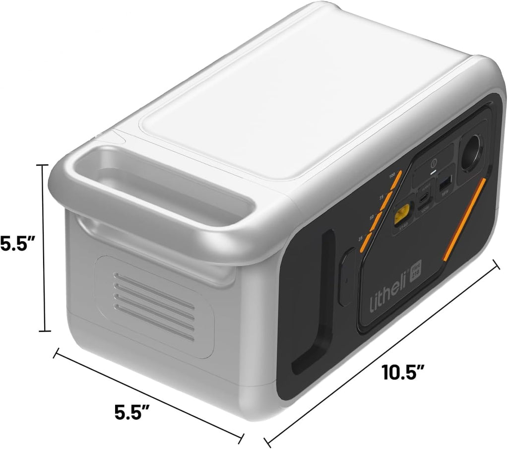 Litheli 218 Series Portable Power Station 142Wh Camping Lithium Battery Solar Generator, 200W AC/ 100W USB-C Outlets, Power Bank(Solar Panel Optional) for Home Outdoor Emergency RV Van Hunting