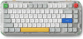 nuphy Kick75 Wireless Low Profile Mechanical Keyboard with Volume Knob,75% Hot Swappable Custom Keyboard,80 Keys RGB Backlit with PBT Keycaps,BT/2.4G/USB-C (Silver Nano Switch)