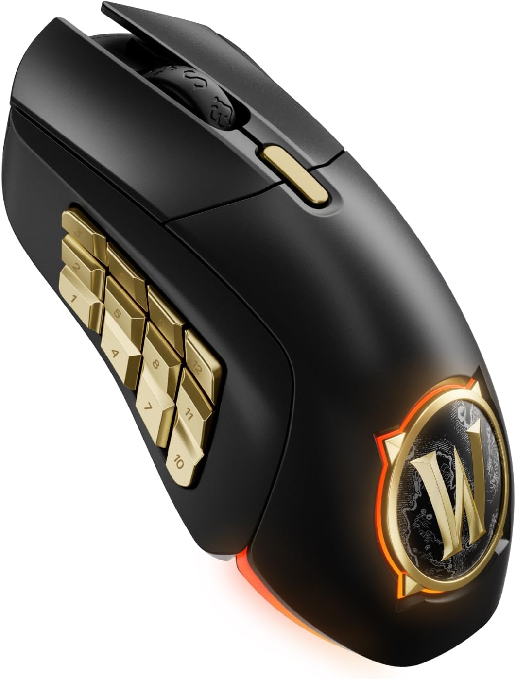 SteelSeries Aerox 9 Wireless: World of Warcraft Edition — Free in-Game Item — MMO Gaming Mouse — 18 Programmable Buttons — Lightweight — Bluetooth/2.4GHz — 18K DPI TrueMove Air Sensor (Renewed)