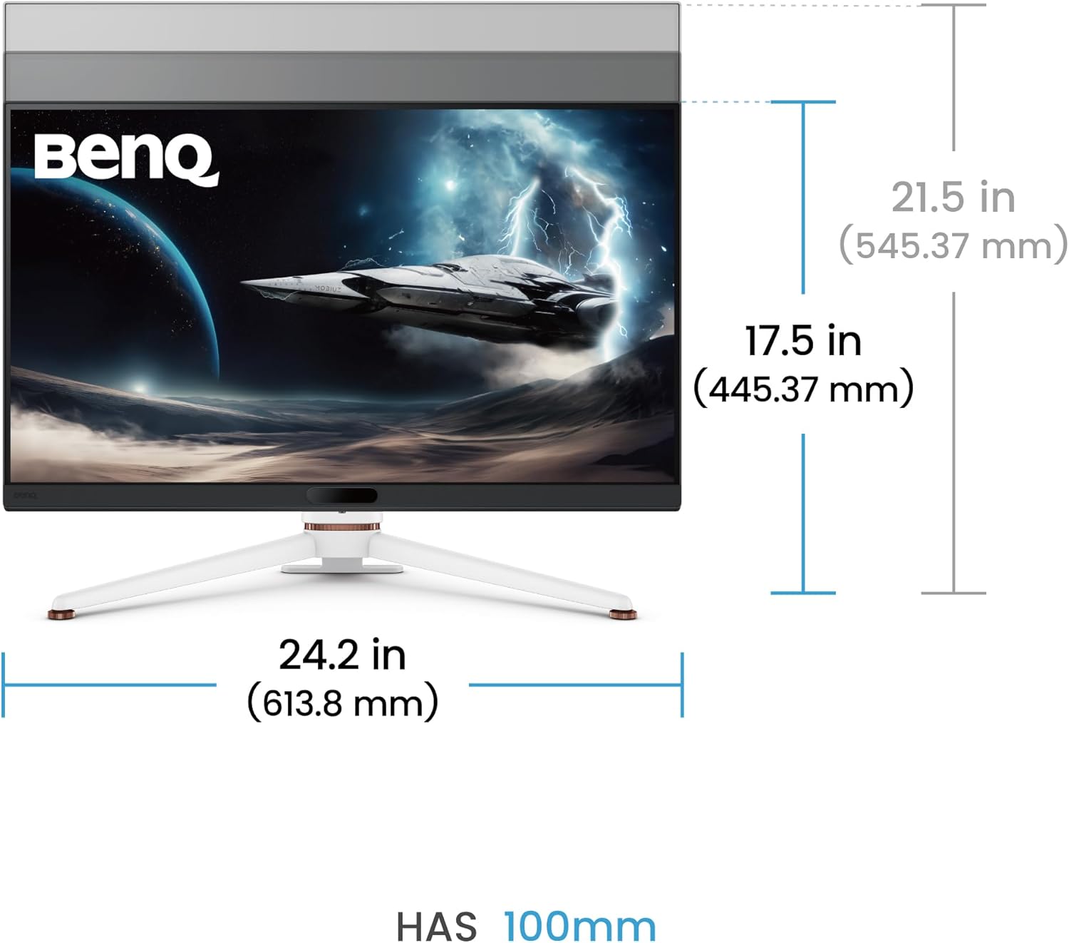 BenQ MOBIUZ EX271U 27' 4K eARC 165Hz 1ms DP 1.4 HDMI 2.1 65W USB-C Gaming Monitor, 95% P3, DisplayHDR 400, Freesync Premium, KVM, Pixsoul Engine, Remote Controller