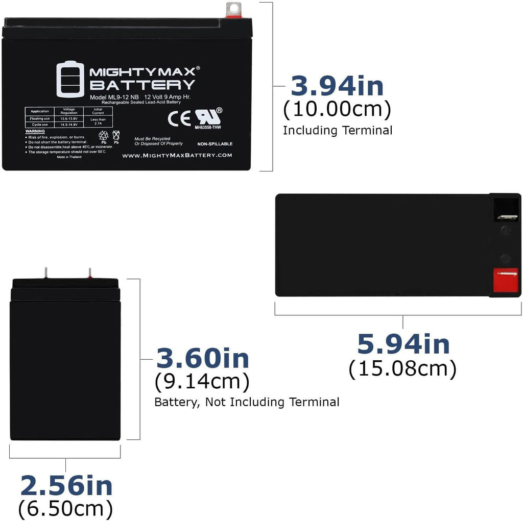 Mighty Max Battery 12V 9AH SLA Replacement Battery for DeWalt 8000 Watt Portable Generator - 8 Pack