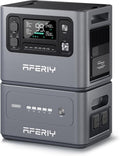 AFERIY 4096Wh Portable Power Station,P280 with 1 Extra Battery,120V 2800W Expandable Capacity LiFePO4 Battery Backup,Solar Generator for Home Use,Outdoor Camping,Power Outage,Camping,RV,Emergencies