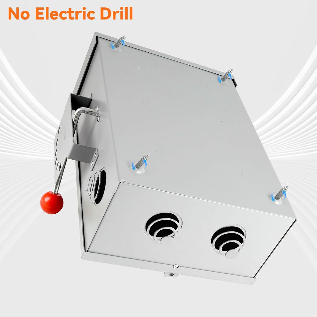 200 Amp Manual Transfer Switch, 120/240V 48000W Transfer Switches for Outdoor and Indoor Use, Heavy Duty Construction, Enlarged NEMA 3R Enclosure, Reliable and Stable, Multiple Safety Protections