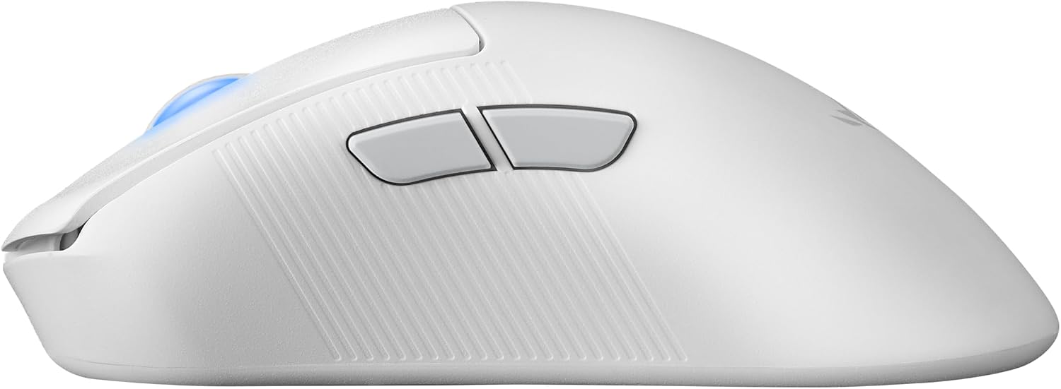 ASUS ROG Keris II Ace Wireless Gaming Mouse – Right-Handed Ergonomic, 54g, Tri-Mode Connectivity, 42K DPI, up to 107Hr Battery, PC/Mac Support - White