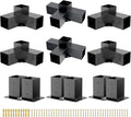 HAYOHRT Pergola Brackets, Woodworks Pergola Kit 4PC 3-Way Corner Bracket & 2PC 4-Way Bracket & 4PC Post Base for 4x4'' (Actual: 3.5x3.5'') Wood Beams Elevated Wood Stand Kit Pergola/Gazebo Kit