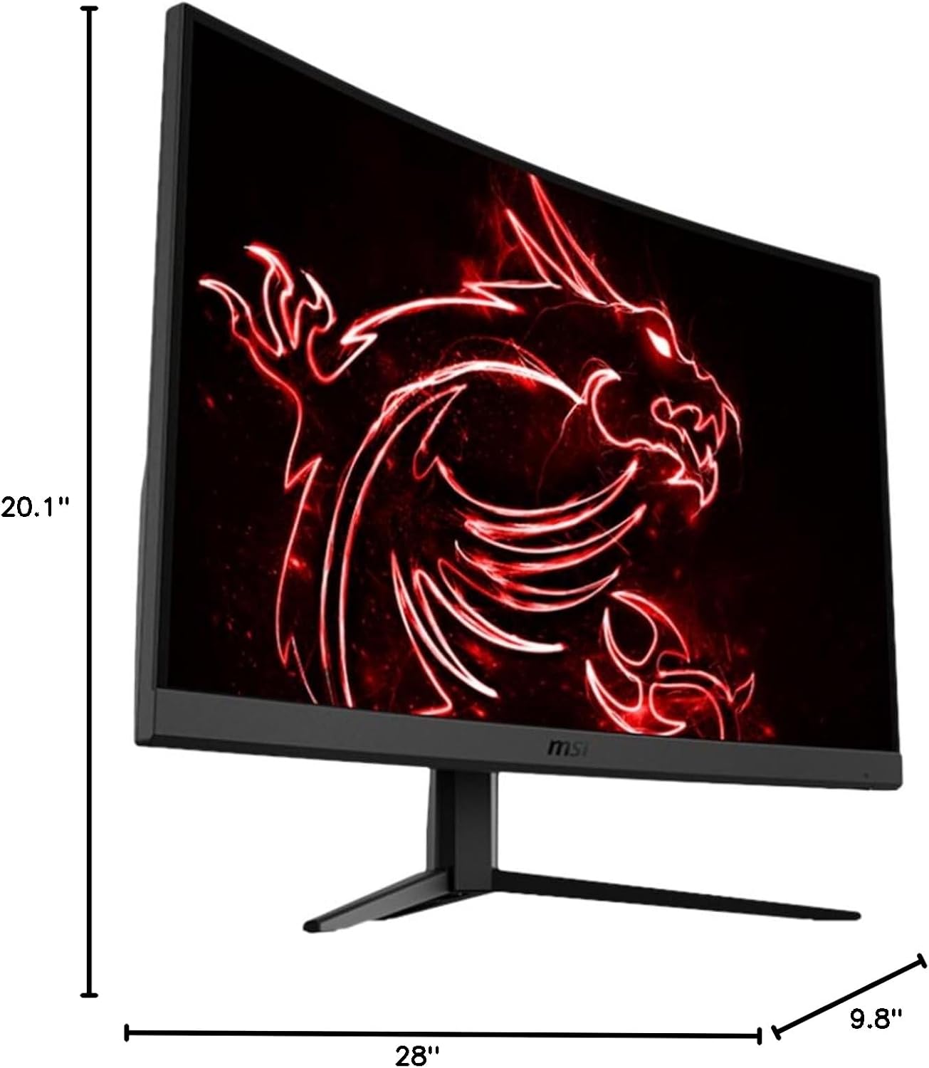 msi G32C4, 32' Gaming Monitor, 1920 x 1080 (FHD), VA, 165Hz, FreeSync, HDMI, Displayport, Tilt