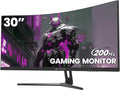 CRUA 30' Curved Gaming Monitor, 165Hz/200Hz Computer Monitor, FHD(2560 * 1080P) 1500R VA Screen, 120% sRGB PC Monitors Support AMD FreeSync, Wall Mount Install(HDMI, DP)- Black