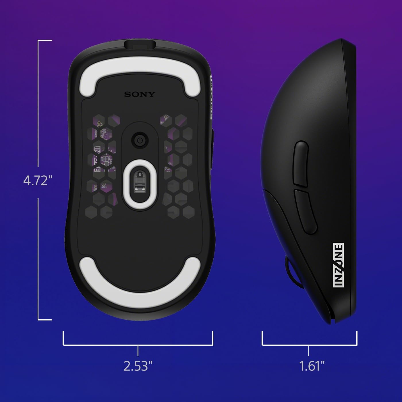 Sony INZONE Mouse-A Ultra-Lightweight 48g Wireless Gaming Mouse with Dongle, Optical Switch, 8000Hz Polling, 30K DPI Sensor, 90Hr Battery, Customizable Buttons, USB-C