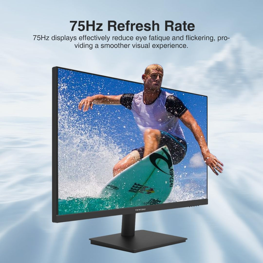 Viewedge 27 inch Monitor 2560 x 1440p 75hz IPS Computer Monitor QHD with HDMI, DP and Wall Mountable | Eye Protection 2K Monitor for Working and Gaming