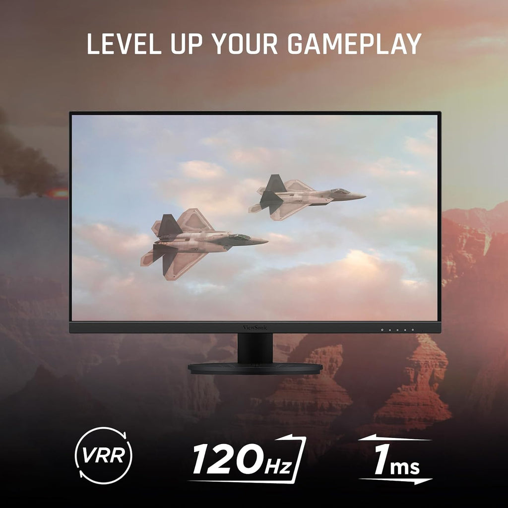 ViewSonic VX2716A 27 Inch 1080p Gaming Monitor, IPS Display with 120Hz and 1ms for Smooth Home Entertainment, DisplayPort, USB-C, and HDMI Inputs