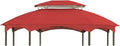 Garden Winds Reinforced Replacement Canopy Top Cover Compatible with The L-GZ1138PST Manhattan Oval Gazebo - Classic Red, Riplock 350