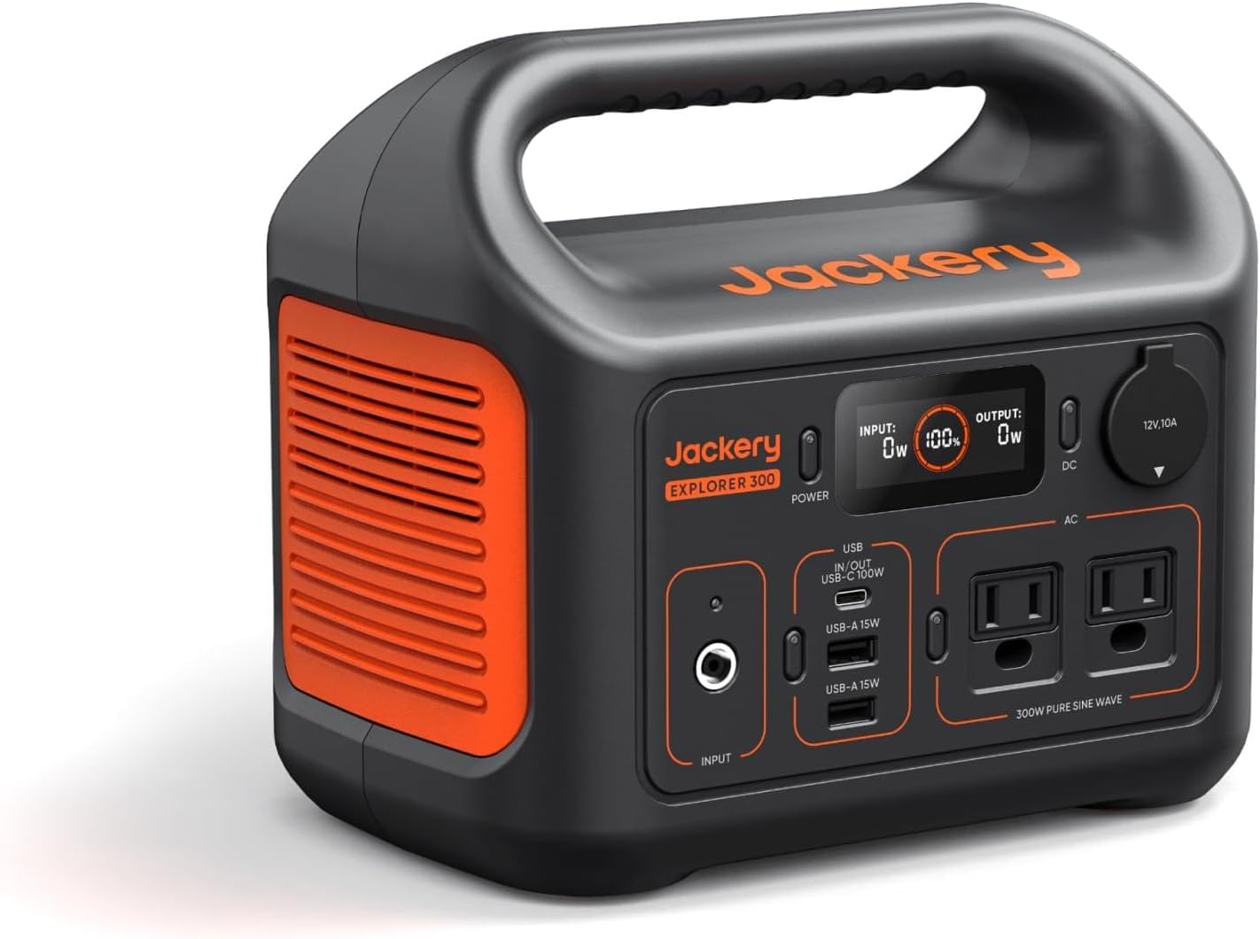 Jackery Portable Power Station Explorer 300 with 16.4 Ft Extension Cable, 292Wh Backup LiFePO4 Battery, Solar Generator for Outdoors Camping Travel Hunting Blackout (Solar Panel Optional)